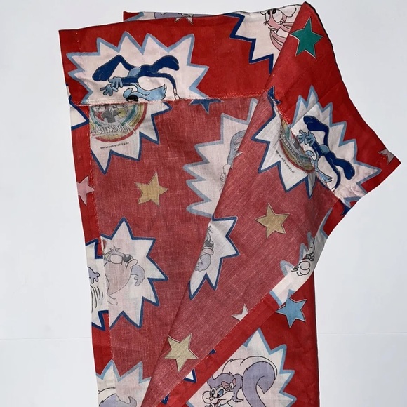 Vintage 90’s Warner Bros Tiny Toon Adventures Cartoon Rare Sheet Set Curtains - Picture 3 of 5